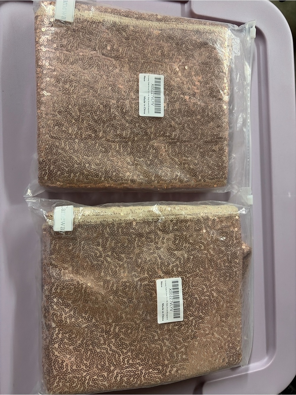 NWT Cameway Rose Gold Glitter Table Runners 12x108 - Set of 12